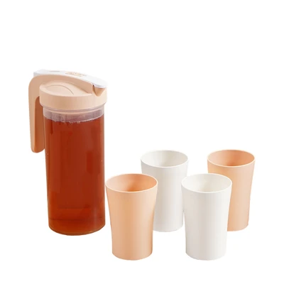 Gambar Culinart Camry Teko & Gelas Set 5 pcs - Krem/Putih