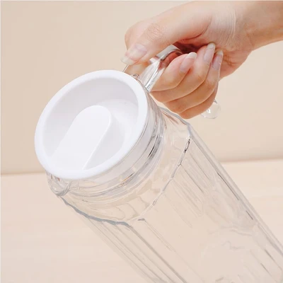 Gambar Culinart Teko Minum Kaca Dengan Tutup 1 Liter - Putih