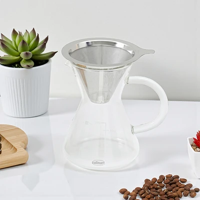 Gambar Culinart Teko Kopi Kaca Borosilikat Dengan Saringan 700 ml Transparan