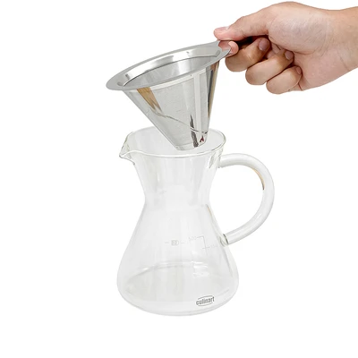 Gambar Culinart Teko Kopi Kaca Borosilikat Dengan Saringan 700 ml Transparan