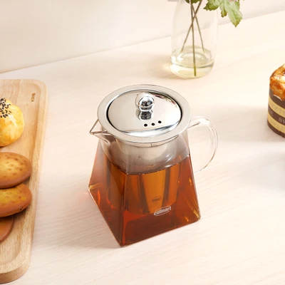 Gambar Culinart Teko Teh Kaca Borosilikat Square 550 ml Transparan