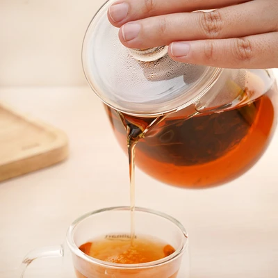 Gambar Culinart Teko Teh Kaca Borosilikat Round 600 ml Transparan