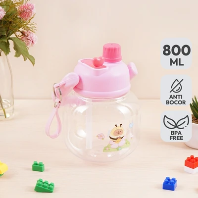 Gambar Ataru Botol Minum Tritan Capybara 800 ml - Pink