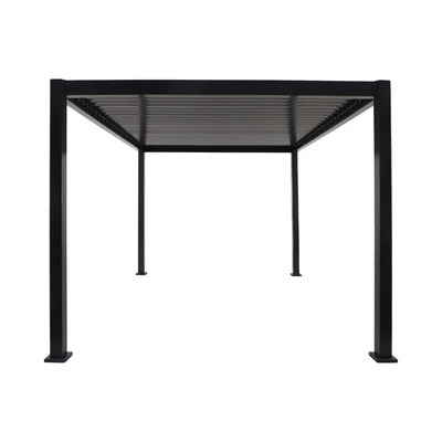 Gambar Soleil Pergola Atap Kanopi Aluminium 397x297x250 Meter - Hitam