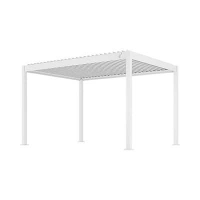 Gambar Soleil Pergola Atap Kanopi Aluminium 397x297x250 Meter - Putih