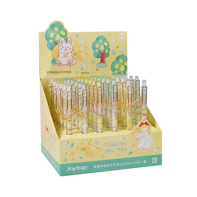 Gambar Joytop 0.5 Mm Pulpen Gel Hitam Metal Clip Mango Random