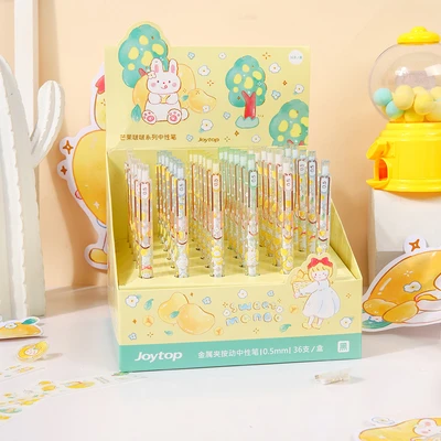 Gambar Joytop 0.5 Mm Pulpen Gel Hitam Metal Clip Mango Random