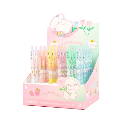 Gambar Joytop 0.5 Mm Pulpen Gel Hitam Clip Plastik Cotton Dog