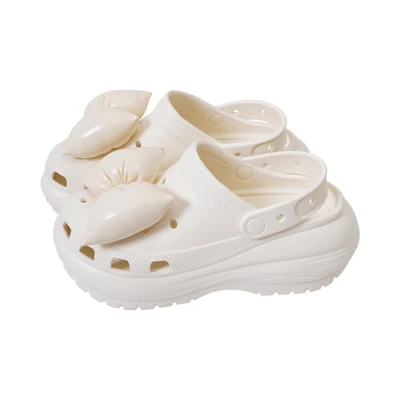 Gambar Ataru Sandal Wanita Clogs Thick Ribbon Ukuran 39/40 - Krem