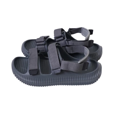 Gambar Ataru Sandal Pria Double Strap Adjustable Ukuran 43 - Abu-Abu
