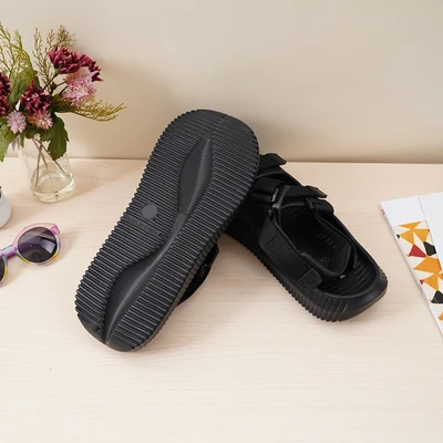 Gambar Ataru Ukuran 41 Sandal Pria Double Strap - Hitam