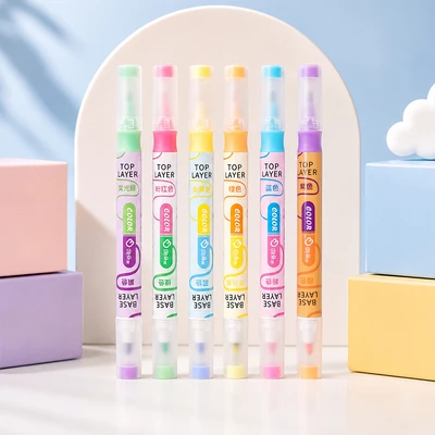 Gambar Ataru Spidol Highlighter & Pen Set 6 Pcs - Mix