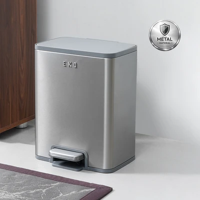 Gambar Eko Marina Tempat Sampah Pedal Stainless Steel 11 Liter - Silver