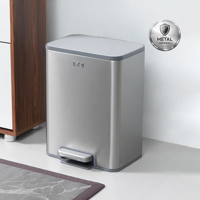 Gambar Eko Marina Tempat Sampah Pedal Stainless Steel 20 Liter - Silver