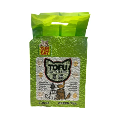 Gambar Our Cat Tofu Pasir Kucing Green Tea 6 Liter - Hijau