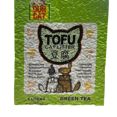 Gambar Our Cat Tofu Pasir Kucing Green Tea 6 Liter - Hijau