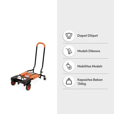 Gambar Cosco Troli Barang Lipat Shifter 2In1 - Hitam