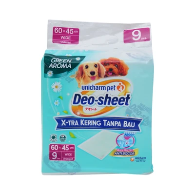 Jual Unicharm Pet Set 9 Pcs Alas Toilet Hewan Deo Sheet Green Aroma ...