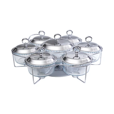 Gambar Culinart Nerinko Penghangat Makanan Putar Set 7 pcs - Silver