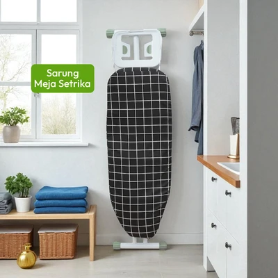 Gambar Stora Sarung Meja Setrika Graph Check - Hitam