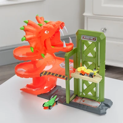 Gambar Top Gear Teamsterz Playset Beast Machines Snake Pit Garage & 2 Pcs Mobil - Mix