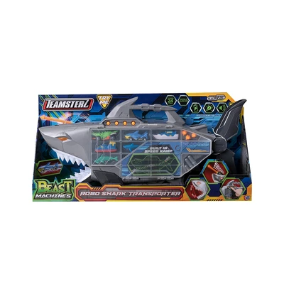 Gambar Top Gear Teamsterz Playset Beast Machine Robo Shark Transporter - Abu-abu