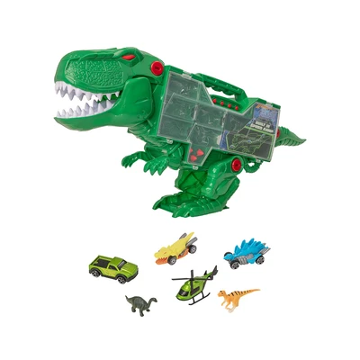 Gambar Top Gear Teamsterz Playset Beast Machine T-rex Transporter - Hijau