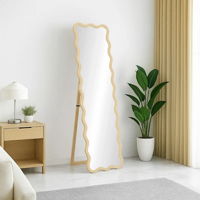 Gambar Informa Cermin Lantai Kayu 40x2x145 cm - Cokelat Natural