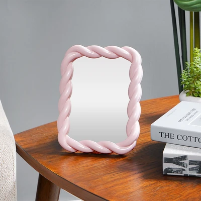 Gambar Informa Cermin Meja Plastik 13x2x18 cm - Pink
