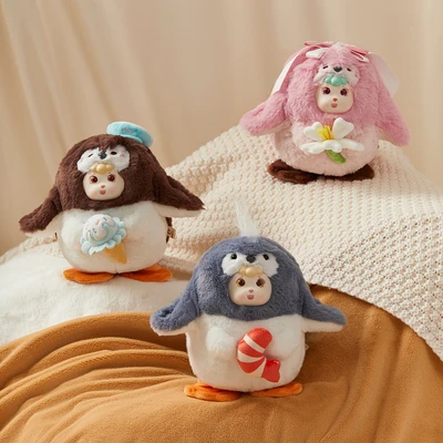 Gambar Friendsheep Boneka Musical Penguin Autumn - Abu-abu