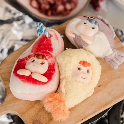 Gambar Kiddy Fun Friendsheep Boneka Food Fridge Magnet Random