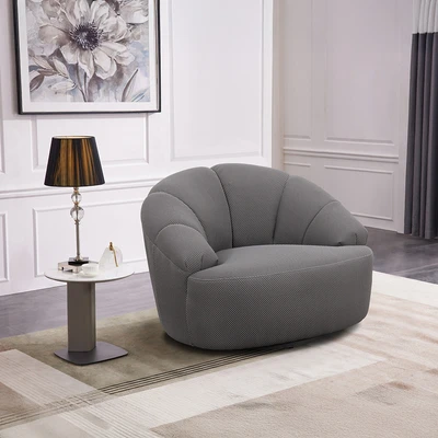 Gambar Cheers Magnolia Sofa Fabric 1 Seater - Abu-Abu