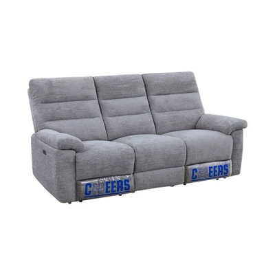 Gambar Cheers Modena Sofa Recliner Fabric 3 Seater - Abu-Abu