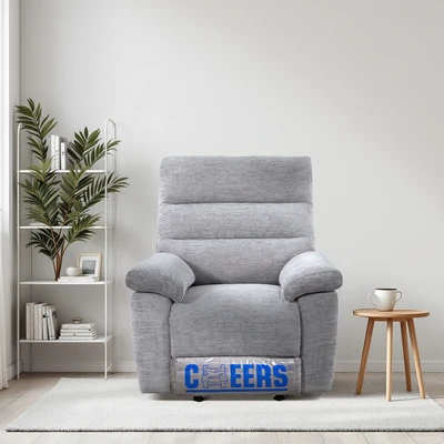 Gambar Cheers Modena Sofa Recliner Rocking Fabric 1 Seater - Abu-Abu