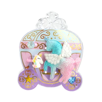 Gambar Pretty Missy Set Pumpkin Cincin & Jepitan Rambut Anak Unicorn Rainbow Random
