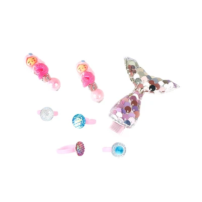 Gambar Pretty Missy Set Cincin, Jepitan Rambut & Anting Anak Shell Box Mermaid Random