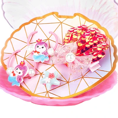 Gambar Pretty Missy Set Cincin, Ikat & Jepitan Rambut Anak Shell Box Seashell - Mix