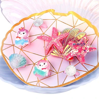 Gambar Pretty Missy Set Cincin & Jepitan Rambut Anak Shell Box Mermaid - Mix