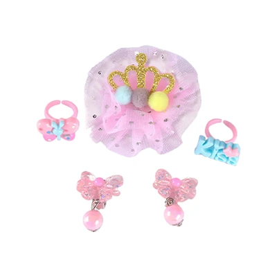 Gambar Pretty Missy Set Cincin, Jepitan Rambut & Anting Anak Jewel Box Crown Random