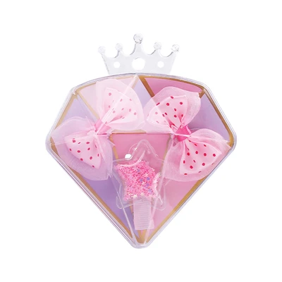 Gambar Pretty Missy Set Jepitan Rambut Anak Jewel Box Ribbon - Pink