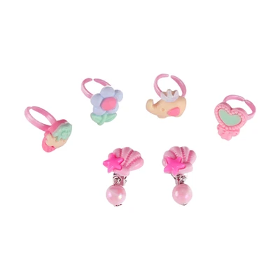 Gambar Pretty Missy Set Cincin & Anting Anak Jewel Box Flower Random