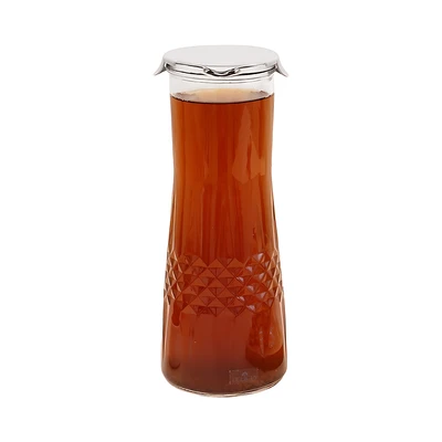 Gambar Culinart Carafe Teko Minuman Kaca Dengan Tutup 1.2 Liter