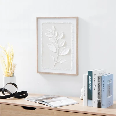 Gambar Informa Lukisan Kanvas Handmade & Print Leaves 40x50 cm V2 - Mix