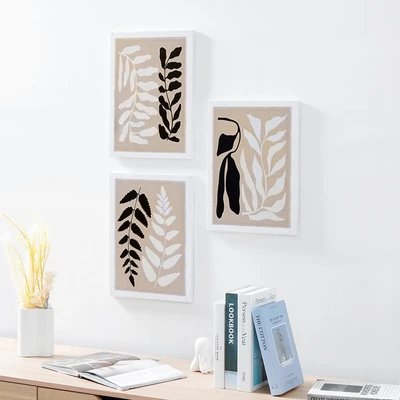 Gambar Informa Hiasan Dinding Kanvas Print Leaves 30x40 cm Set 3 Pcs - Mix