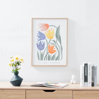 Gambar Informa Hiasan Dinding Kanvas Print Flower 45x60 cm V1 - Mix