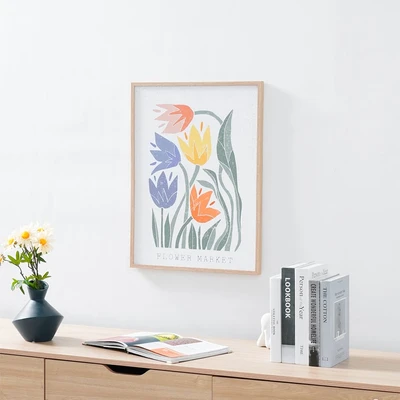 Gambar Informa Hiasan Dinding Kanvas Print Flower 45x60 cm V1 - Mix