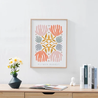 Gambar Informa Hiasan Dinding Kanvas Print Flower 45x60 cm V2 - Mix