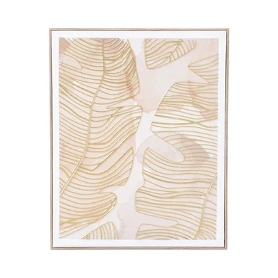 Gambar Informa Hiasan Dinding Kanvas Print Foil Leaves 40x50 cm V1 - Mix