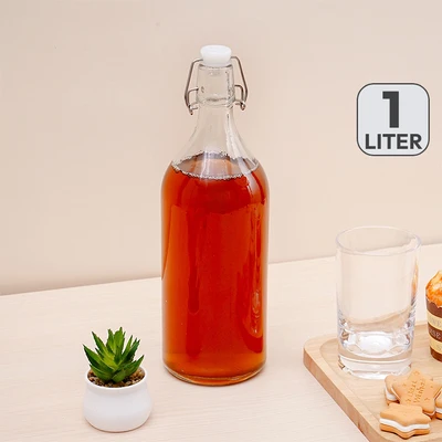 Gambar Culinart Botol Kaca Swing 1 Liter Transparan
