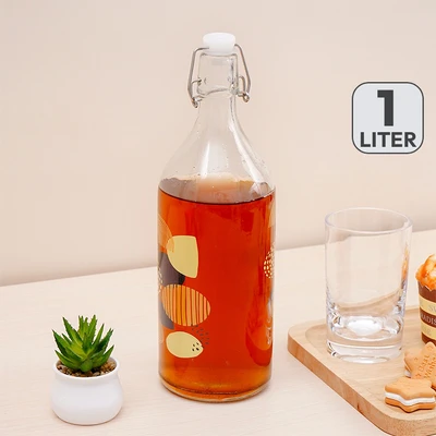 Gambar Culinart Botol Kaca Swing Abstract 1 Liter Transparan